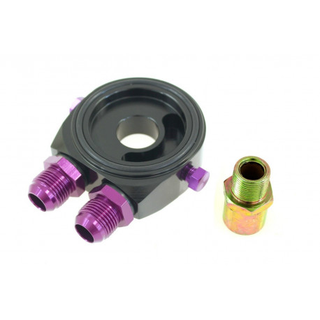 Oil filter adapters The oil filter adapter input/output AN10 black | races-shop.com