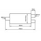 1x input / 2x output Center Muffler RACES 57, inlet 2,25" (57mm), outlet 2,25" (57mm) | races-shop.com
