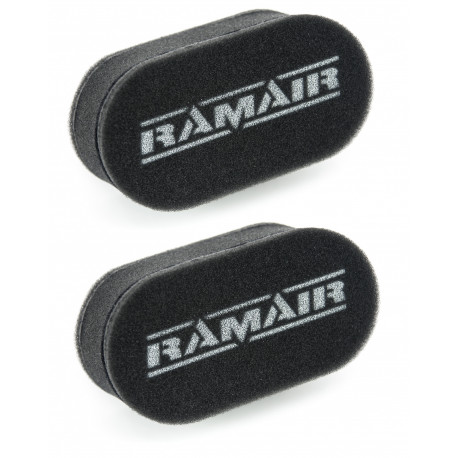 Air filters for carburetors Universal twin inlet carburetor filter Ramair for Weber & Dellorto | races-shop.com