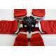 Seatbelts and accessories FIA 6 point safety belts RACES for HANS, red | races-shop.com