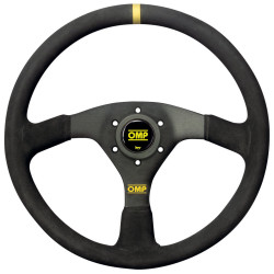 3 spokes steering wheel OMP VELOCITA , 380mm suede, Flat