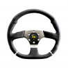 3 spokes steering wheel OMP Cromo, 350mm Leather, Flat