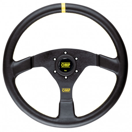 steering wheels 3 spokes steering wheel OMP VELOCITA , 350mm Leather, Flat | races-shop.com