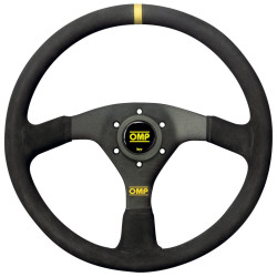 3 spokes steering wheel OMP VELOCITA , 350mm suede, Flat