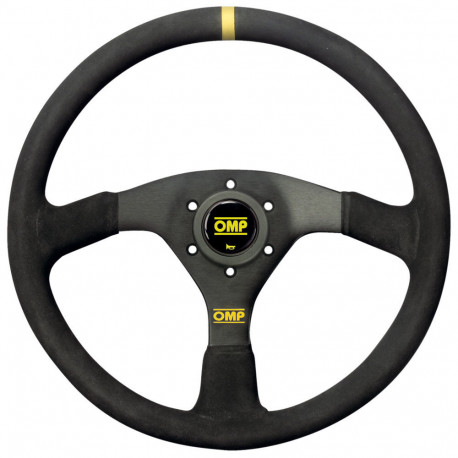 Promotions 3 spokes steering wheel OMP VELOCITA , 350mm suede, Flat | races-shop.com