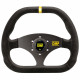 steering wheels 3 spoke steering wheel OMP Kubic, 310mm, suede, flat, black/yellow | races-shop.com