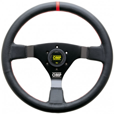 Promotions 3 spokes steering wheel OMP WRC, 350mm Leather, 70mm | races-shop.com