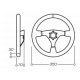 steering wheels 3 spoke steering wheel OMP WRC, 350mm, leather, 70mm offset, black/red | races-shop.com