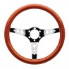 3 spokes steering wheel OMP Mugello, 350mm Wood, Flat