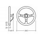 steering wheels 3 spoke steering wheel OMP Corsica, 350mm, suede, 95mm offset, black/yellow/silver | races-shop.com