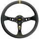 steering wheels 3 spokes steering wheel OMP Corsica, 350mm Leather, 95mm | races-shop.com