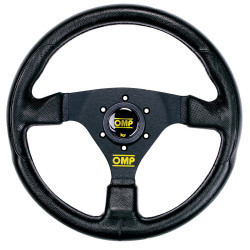 3 spoke steering wheel OMP RACING GP, 330mm, polyurethane, flat, black