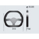 steering wheels 3 spoke steering wheel Sparco P310, 310mm, suede, flat, black/red | races-shop.com