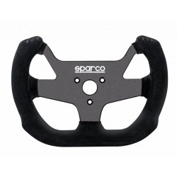 5 spoke steering wheel Sparco F-10, 270mm, suede, flat, black/silver