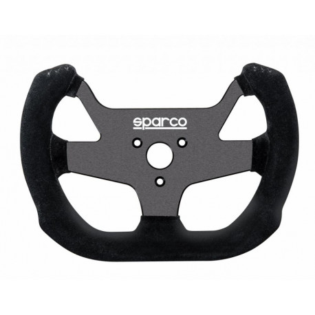steering wheels 5 spoke steering wheel Sparco F-10, 270mm, suede, flat, black/silver | races-shop.com