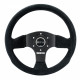 steering wheels 3 spokes steering wheel Sparco P300, 300mm suede, Flat | races-shop.com