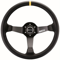 3 spokes steering wheel Sparco R345, 350mm Leather, 63mm