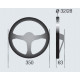 steering wheels 3 spoke steering wheel Sparco R345, 350mm, suede, 63mm offset, black/yellow | races-shop.com