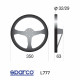 steering wheels 3 spokes steering wheel Sparco L777, 350mm Leather, 63mm | races-shop.com