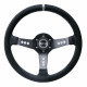 steering wheels 3 spoke steering wheel Sparco L777, 350mm, suede, 63mm offset, black/silver | races-shop.com