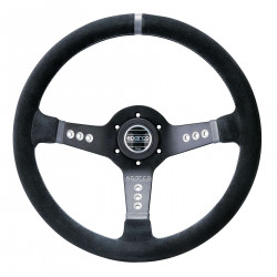 3 spoke steering wheel Sparco L777, 350mm, suede, 63mm offset, black/silver