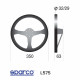 Promotions 3 spokes steering wheel Sparco L575, 350mm suede, 63mm | races-shop.com