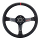 steering wheels 3 spokes steering wheel Sparco L575, 350mm Leather, 63mm | races-shop.com