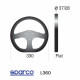 steering wheels 3 spokes steering wheel Sparco L360, TUV 330mm Leather, Flat | races-shop.com