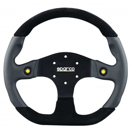 steering wheels 3 spokes steering wheel Sparco L999, TUV 330mm alcantara, Flat | races-shop.com