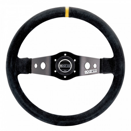 steering wheels 2 spokes steering wheel Sparco R215, 350mm suede, 90mm | races-shop.com