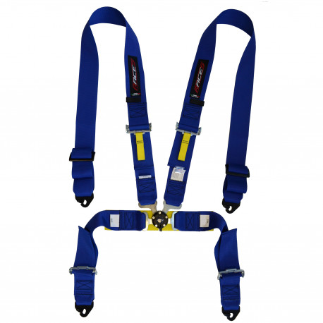 Seatbelts and accessories FIA 4 point safety belts RACES, blue | races-shop.com