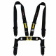 Seatbelts and accessories FIA 4 point safety belts RACES, black | races-shop.com