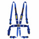 Seatbelts and accessories FIA 6 point sport safety belts RACES for HANS 3" (76mm), blue | races-shop.com