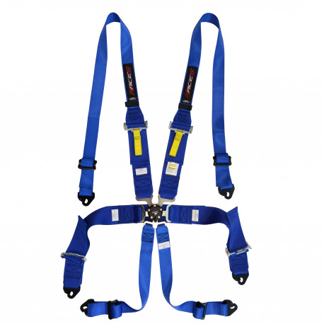 Seatbelts and accessories FIA 6 point sport safety belts RACES for HANS 3" (76mm), blue | races-shop.com