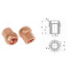 Nuts, bolts and studs Open copper coated wheel nuts RACES professional, different | races-shop.com