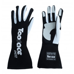 RACES TRST2 gloves with FIA approval (inside stitching) black