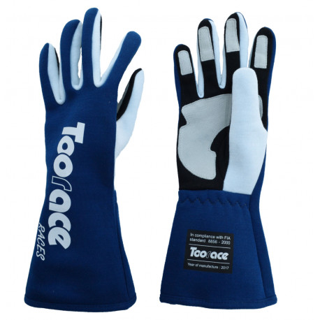 Gloves RACES TRST2 gloves with FIA approval (inside stitching) blue | races-shop.com