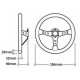 steering wheels 3 spoke steering wheel RACES Corsa, 350mm, suede, 90mm offset, black/silver/yellow | races-shop.com