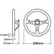 steering wheels 3 spoke steering wheel RACES Neo Alpin, 350mm, silicone, 47mm offset, white/neon | races-shop.com