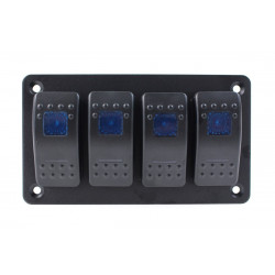 Universal rocker switch panel with LED