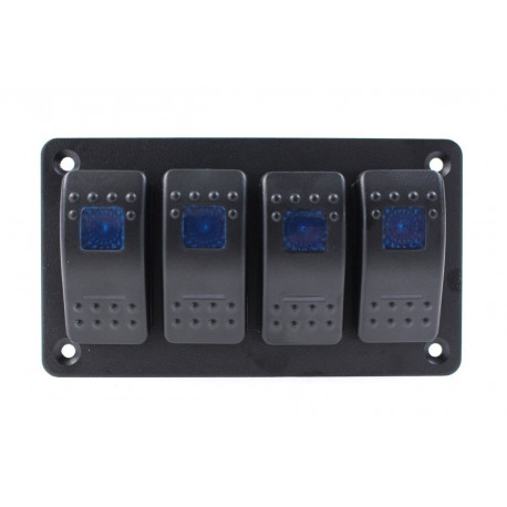 Start buttons and switches Universal rocker switch panel with LED | races-shop.com