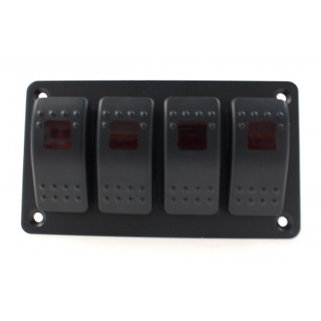 Start buttons and switches Universal rocker switch panel with LED | races-shop.com