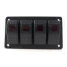 Universal rocker switch panel with LED