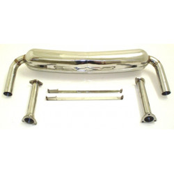 Duplex Sport exhaust silencer (stainless steel) - ECE approval (970100DRS)
