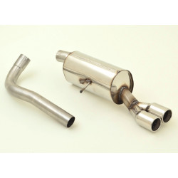 Sport exhaust silencer Skoda Fabia II (5J) - ECE approval (972502-X)