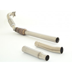 76mm Stainless steel downpipe with sport kat. (200CPSI) - ECE approval (981032S-X3-DPKAHJS)