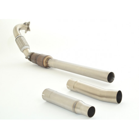TT 76mm Stainless steel downpipe with sport kat. (200CPSI) - ECE approval (981032S-X3-DPKAHJS) | races-shop.com