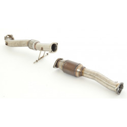 76mm Downpipe with 200CPSI sport kat. Ford Focus II RS + RS 500 - ECE approval (981201AT-DPKAHJS)