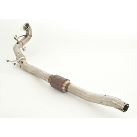 Golf 76mm Downpipe with Sport kat. (stainless steel) - ECE approval (981450AR-X3-DPKAHJS) | races-shop.com