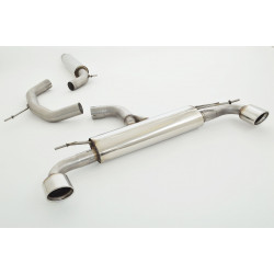 76mm Duplex exhaust system VW Golf VI R Cabrio - ECE approval (991447R-X3-X)